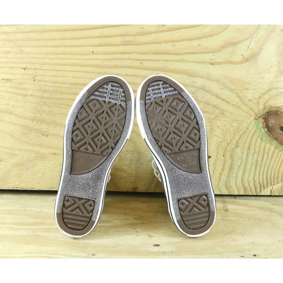Converse All Stars Chuck Taylor Metallic Silver Youth Sz 2 Sneakers High Tops - Picture 8 of 9
